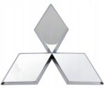 Mitsubishi bélyegző 90x78 mm - Króm, Autós embléma, Új