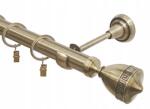 Imperia Deco Függönykarnis Szimpla Fém Arany Csendes Karikák Fi 25 320CM (KAR.MET. I /25/ 320cm Złoto Antyk WERSO)