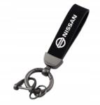 Nissan Fekete Velúr Kulcstartó Nyakpánt Nissan Qashqai X-Trail Micra Stílusos Ajándék