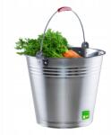 Kadax Fém Vödör Háztartási Vödör 8 L-es Fogantyúval Erős Univerzális (K9212)