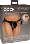  Felcsatolható hám tapadókorongos dildóhoz és vibrátorokhoz Beginner's Body Dock Strap-on Harness Black/ Black