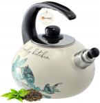 Kadax Zománcozott Vízforraló 2, 2L Gáz Indukciós Hagyományos Síppal, Fogantyúval (K7926)