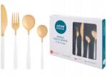 Altom Design Rozsdamentes acél arany evőeszköz 6 személyes Noble Gold fehér 24 db (0104013203)