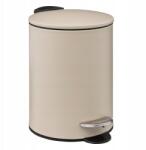 5five Szemeteskosár Fém 3L Bézs Kicsi 22, 5 X 17 X 23 CM Fürdőszobába (3560232618499)