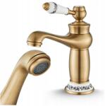 Ari Fürdőszobai mosdó csaptelep, forgatható kiömlővel, réz, retro stílusú (Bateria Umywalkowa RETRO 02)