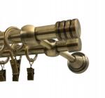 Imperia Deco Fém függönykarnis fi16+16 mart arany antik 120cm, galvanizált (KAR.MET. II /16/ 120cm Złoto Antyk FREZ)