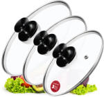 Kadax Üvegfedő 20/24/28 cm Hőálló Serpenyő Fedő Szett (K8391)