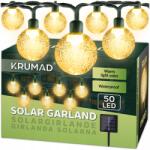 KRUMAD Napelemes kerti girland Napelemes lámpák 50 x Led izzó erkélyre 7 m (Girlanda Solarna Ogrodowa Balkonowa 50 LED)