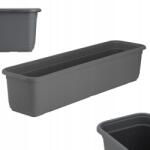 Kadax Erkélyláda 60 cm Virágtartó Erkély Virágágyás Antracit (K8347)