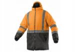 Hoegert Technik Leda narancssárga XL méretű, fényvisszaverő, vízálló, bélelt téli munkavédelmi kabát (HT5K346-XL)