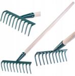 Kadax Kerti Fűlevél Gereblye Fa Szár 138 cm Gereblye 10 Fogú Tömör (K656)