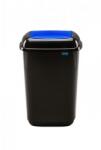 Plafor Quatro rugós billenő fedeles szemetes 45L fekete/kék - klin