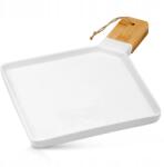 Nava Tányér snack tálaló fogantyúval porcelán fehér 44cm (5205746169553)