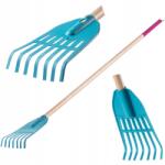 Kadax Kerti Fűlevél Gereblye Fa Nyél 150 cm Női Gereblye 7 Fog (K3438)