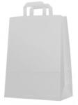  Papírtáska, 45 + 17 x 47 cm, szalagfüles, fehér 50 db/csomag