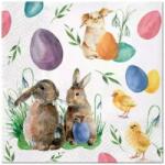 Paw Szalvéta húsvétra nyuszik és tojások stílusos és funkcionális (d)
