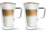 Vialli Design Szett 2 db boroszilikát üvegből készült latte pohár, elegáns, 350 ml (26490)