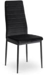 Klubfotel Bőrhatású étkezőszék NARIS, fekete bársony