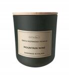 ESTAdeco Repcegyertya, Természetes, Öko, Vegán, 270 ml, Wine illat, 80 óra égési idő (Świeca Czarny Mat Mountain Wine 270ml)