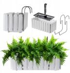 Kadax Erkélydoboz Virágtartó Fogantyúk 38x18x16, 5 cm Fehér (K8426)