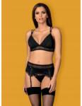 Obsessive Fekete Obsessive Lolitte Szett S/m méretben melltartó, harisnyatartó, tanga (7070521)