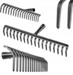 Kadax Lombgereblye Acél 18 Fogú Kerti Gereblye Fű Talaj Nyél Nélkül (K10125)