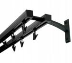 Imperia Deco Kwadro dupla alumínium karnis 20+20 mm 150 cm fekete matt, komplett szett csipeszekkel (KAR. II 20mm KWADRO CZARNY MAT 150cm żabka)