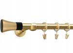 ESTAdeco Függönyrúd 19mm Matt Arany Modern 160cm Trapéz (karnisz I Ø19mm Mosiądz Mat Trapez)
