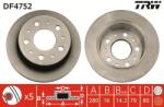 TRW féktárcsa TRW DF4752 for FIAT, CITROËN, PEUGEOT, VAUXHALL, … (DF4752)