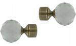 ESTAdeco Karniszvégződés fi 19 mm kristály Crystal, 2 darabos szett, Antik Arany (końcówka fi19mm CRYSTAL Złoto antyk)
