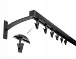 ESTAdeco Apartman Sín Függönysín Alu kwadro fekete szett csipeszekkel 20 mm 180 cm (Kar I 20mm CZARNY 180cm SZYNA KWADRO żabki)