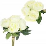 Nobo Kids Mesterséges Virágok Rózsa 7 db Kész Rózsa Csokor Kompozíció Virágok Váza (CH-256914)