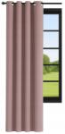 NOW-ART Welúr függöny, készre varrt, 140x270 cm, rózsaszín, karikás (grommet), sima, ráncoló szalaggal is használható (5905575588630)