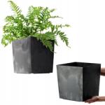 Kadax Virágtartó 25cm Virágtartó Betéttel Műanyag Fekete (K9940)