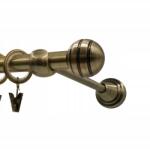 Imperia Deco Függönykarnis fém fi16 gömb maró Arany Antik 160cm galvanizált (KAR.MET. I /16/ 160cm Złoto Antyk KULA FREZ)