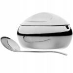 Tadar Cukortartó kanállal, modern acél (Cukiernica)