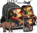 DERFORM Dinoszauruszos iskolatáska hátizsák SZETT - Battle (PL15BDN18/SZETT/2)