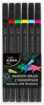 kidea ecsetvégű filctoll készlet 6 db-os (MBC6KKA)