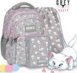 DERFORM BackUp cicás iskolatáska, hátizsák SZETT - Grey (PLB6P26/SZETT)