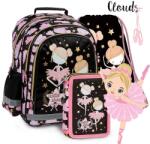 DERFORM Balerinás iskolatáska hátizsák SZETT - Clouds (PL15BBL12/SZETT)