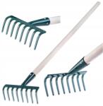 Kadax Kerti Fűlevél Gereblye Fa Szár 117 cm Gereblye 8 Fogú Tömör (K655)