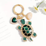 Kincsecske Kollekció Sötétzöld teknősös kulcstartó