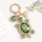 Kincsecske Kollekció Világoszöld teknősös kulcstartó