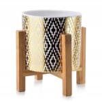 Mondex Dekorációs kaspó Ava arany állványon (5902643358218)