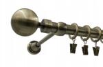 ESTAdeco Függönykarnis Fém 19mm Gömb Modern Arany Antik 160cm (karnisz I fi19 Złoto Antyk KULA MODERN)