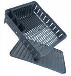 Kadax Egyszintes Edényszárító Csepegtetővel Evőeszköz Sötét Hamu (K9458)