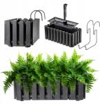 Kadax Erkélydoboz Virágtartó Fogantyúk 38x18x16, 5 cm Antracit (K8428)