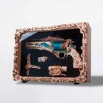 Howcat Puzzle 3D, Cutie de prezentare Steampunk revolver, HC, lemn