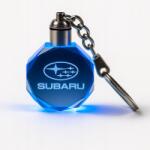 BartPart Stílusos Subaru Led kulcstartó, 7 színben, megvilágított Ajándéknak is tökéletes