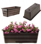 Kadax Erkélyláda 40 cm Virágtartó Erkély Barna (K9032)